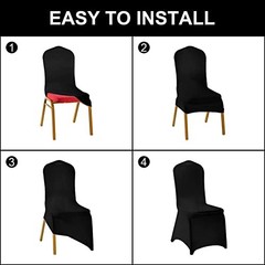 Waterproof Spandex Chair CoverPCS, Stretch Dining Chair Covers, 25 White