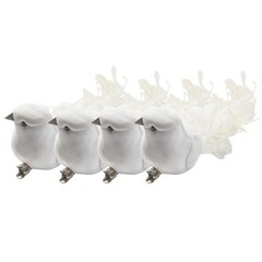 4 Pack Of Artificial Doves Foam Doves Peace Doves For Wedding Decorative / New