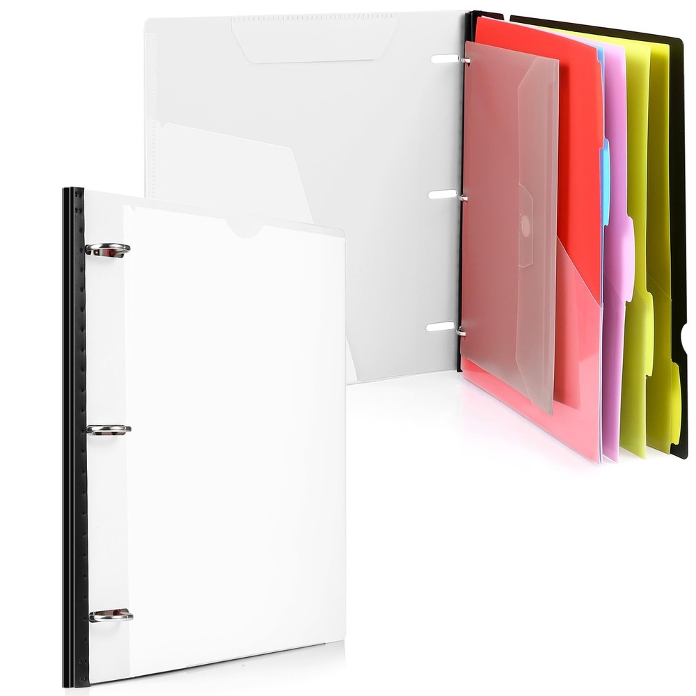 WOT I Telescoping Project Organizer, Refillable 3 Ring Binder with Dividers a…