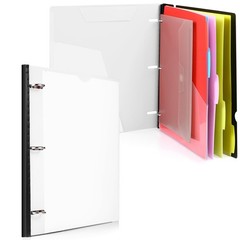 WOT I Telescoping Project Organizer, Refillable 3 Ring Binder with Dividers a…