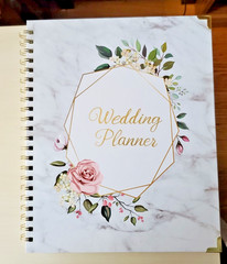 Wedding Planner Organizer, Marble – Diary, Journal, Engagement Gift – USA Brides