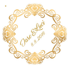 Monogram Favor Labels 5 Sizes Personalized Custom Wedding Anniversary Other