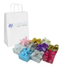 10 Fuchsia Small Ribbon Wedding Favor Gift Boxes Party Event Decor Candy Box