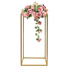 5 durable iron Wedding Flower Stand,Gold Flower Holder, Rectangular Flower Rack