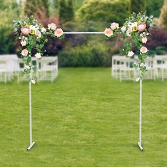 Square Arch Backdrop 2m × 2m White Galvanized Iron Wedding Party Stand