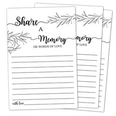 Share a Memory Card, Memorial Cards for Celebration of 4×6 inches, White