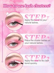 151 Pcs D Curl Natural Wispy Individual Lash Clusters For Daily Use