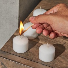 Simply Soson Votive Candles Bulk, 24 White 24 pack – Without Glass,