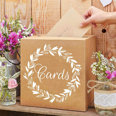 Kraft Card Box Wedding Favors Post Boxes Cardboard Wedding Party Decor Table Cen