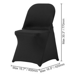 Uimoso 100PCS Black Stretch Spandex Chair Covers for Event, Weddings, and Dining