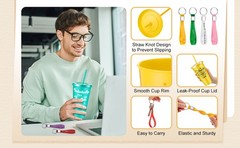 12 Sets/48 Pcs Appreciation Gifts for Employee, 24oz Inspirational Plastic Cups