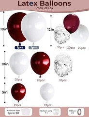 Maroon Graduation Party Decorations/Graduation Decorations Maroon White