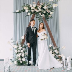 10’x5.6′ Thicken Wood Wedding Arch Ceremony Arbor Backdrop Stand Indoor Outdoor