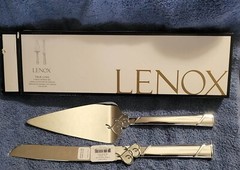 Lenox True Love 2-Piece Dessert Set Silver Regular 13″ N.I.B….