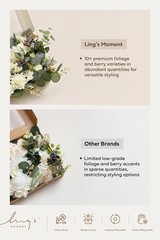 Faux Greenery Stems Foam Roses Silk Sunflower Bouquet