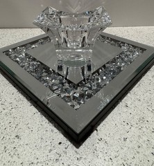 MIKASA GENUINE CRYSTAL VOTIVE Candle Holder with YANKEE CANDLE Tea Light Candles