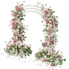 8.5FT Free Standing Arch Flower Stand 3 Poles Moon Door Archway Backdrop Decor