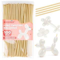MAQIHAN 100PCS 260 Balloons Clear – Long Balloon for Tying