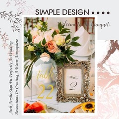 Modern Gold Printed Table Signs for Events