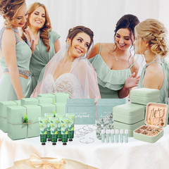 60 Pcs Bridesmaid Proposal Gift Set – Jewelry Box, Glass Cup, Scrunchies & More