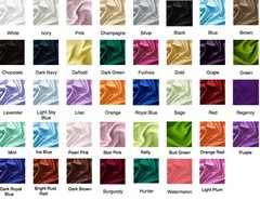 10 Yards Satin Fabric 60″ Sash TableCloth Runner Overlay 22 COLORS Wholesale
