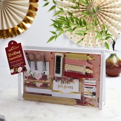 Burgundy Blush Floral Wedding Survival Kit Bridesmaids Gift