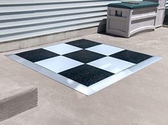 Portable Commercial Dance Floor 12×20 Checkered Waterproof Tiles Wedding Party