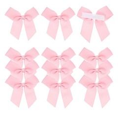 12Pcs Mini Grosgrain Ribbon Bow 2″ Self Adhesive Flower Bows Light Pink