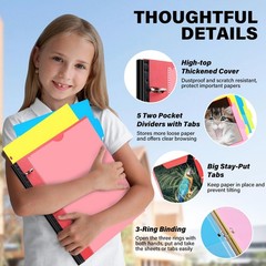 WOT I Telescoping Project Organizer 2-Pack, Refillable Binder with Dividers a…