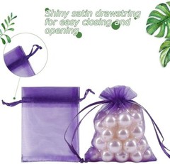 (20 PACK) ORGANZA BAGS 3.75″ x 3.75 party favor wedding gift jewelry sheer pouch