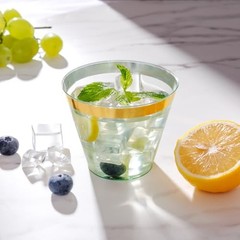 100 Pack Green Plastic Cups – 9 Oz Clear – 9 Oz – 100pcs