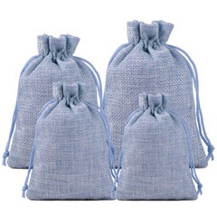 25-100 Pcs Wedding Burlap Bags Linen Jewelry Pouches Jute Hessian Gift Bag Favor