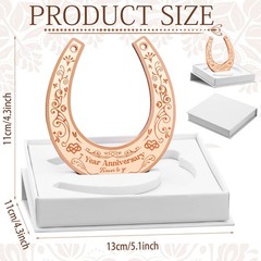 Rtteri 7 Year Anniversary approx. 3.9 x 3.5 inches/ 10 x 9 cm, Rose Gold