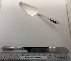 2-Piece Premium Cake Cutting Set Knife Server with Serrated Design International