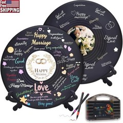 Vinyl Record Wedding Guest Book Unique Blessings Commemorative Message Album New