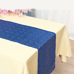 royal blue glitter sequin table runner wedding anniversary party cake table deco
