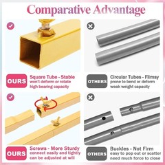 Versatile Gold Arch Backdrop Frame Set – 7.2FT, 6.6FT, & 6FT for All Occasions