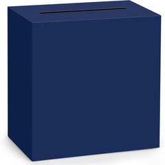 Navy Blue Card Box 9x9x5 Inch for Weddings & Events, Foldable Cardholder