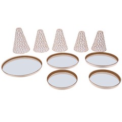 5-piece Crystal Cake Stand-french Gold Cake Stand For Wedding & Ceremony Bakery