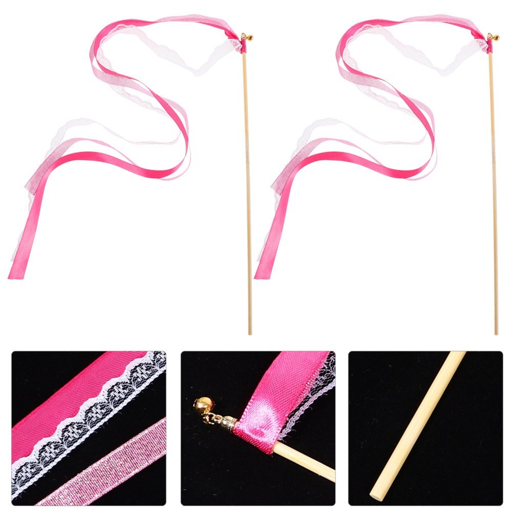 25 Pcs Ribbon Dancer Wand for Kids Toy Wedding Celebration Supplies