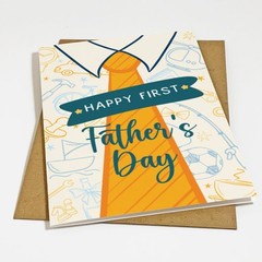 Happy First Father’s Day Card For Husband From Wife – New Dad Fathers Day Car…