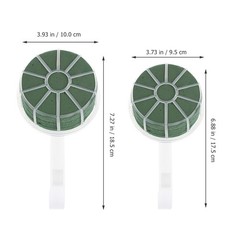4Pcs Reusable Bridal Bouquet Holders Plastic Flower Arrangement Handle Green