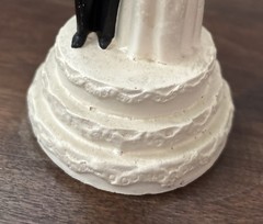 Vintage Chalkware Bride Groom Wedding Cake Topper Coast Novelty Mfg Co 1947
