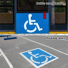 Handicap Parking Stencil, 33″x36″ Reusable Silicone Parking Lot Stencils for …