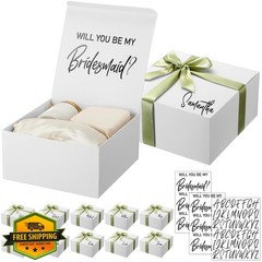 AmazingSpark Bridesmaid Proposal Boxes Sage Green Classic