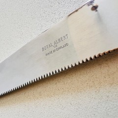 Royal Albert September Flower Cake Knife – Floral Handle, English Bone China