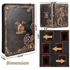 Card Binder 9 Pocket, 3D PU Leather Album with Zipper, 360 Side Loading Pocke…