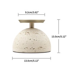 Marble Pillar Candle Holder, Travertine Candle Holder Centerpiece for Cozy Ho…
