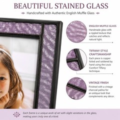 J Devlin Purple Stained Glass Picture Frame 5×7 | Wedding and family photos; …