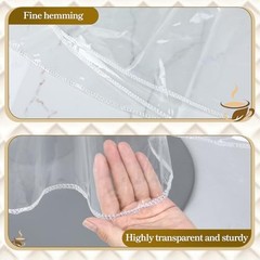 Clear Round Plastic Tablecloth Protector 70 Inch Waterproof Oilproof Stain